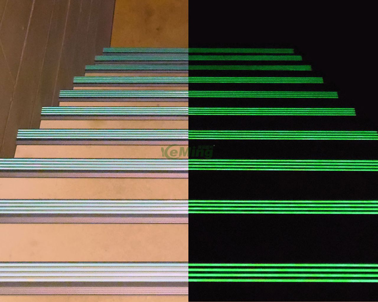 Wholesale Luminous Aluminum Stair Nosings Glow in The Dark Stair Strips