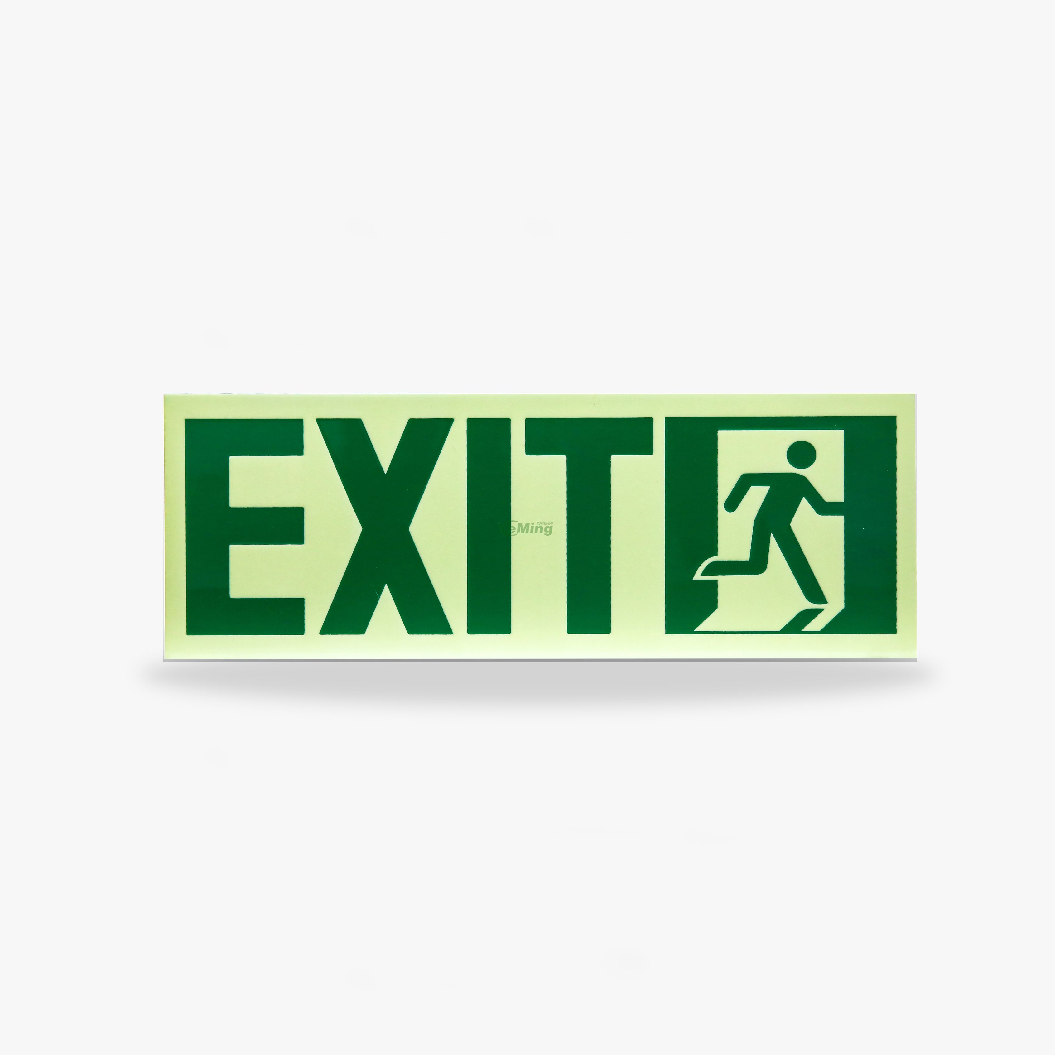 Custom Wholesale Glow Exit Signs Photoluminescent Running Man Sign
