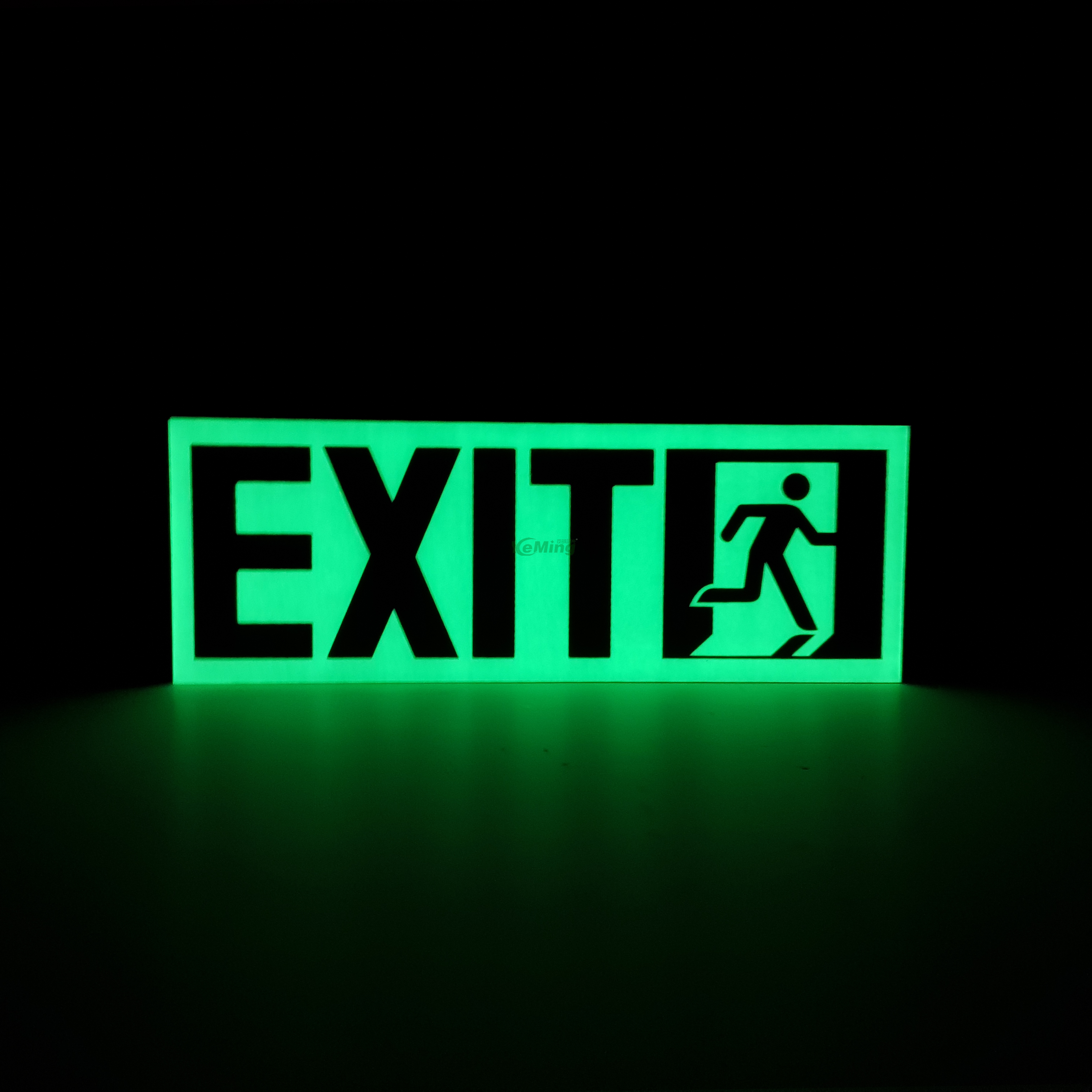 Custom Wholesale Glow Exit Signs Photoluminescent Running Man Sign
