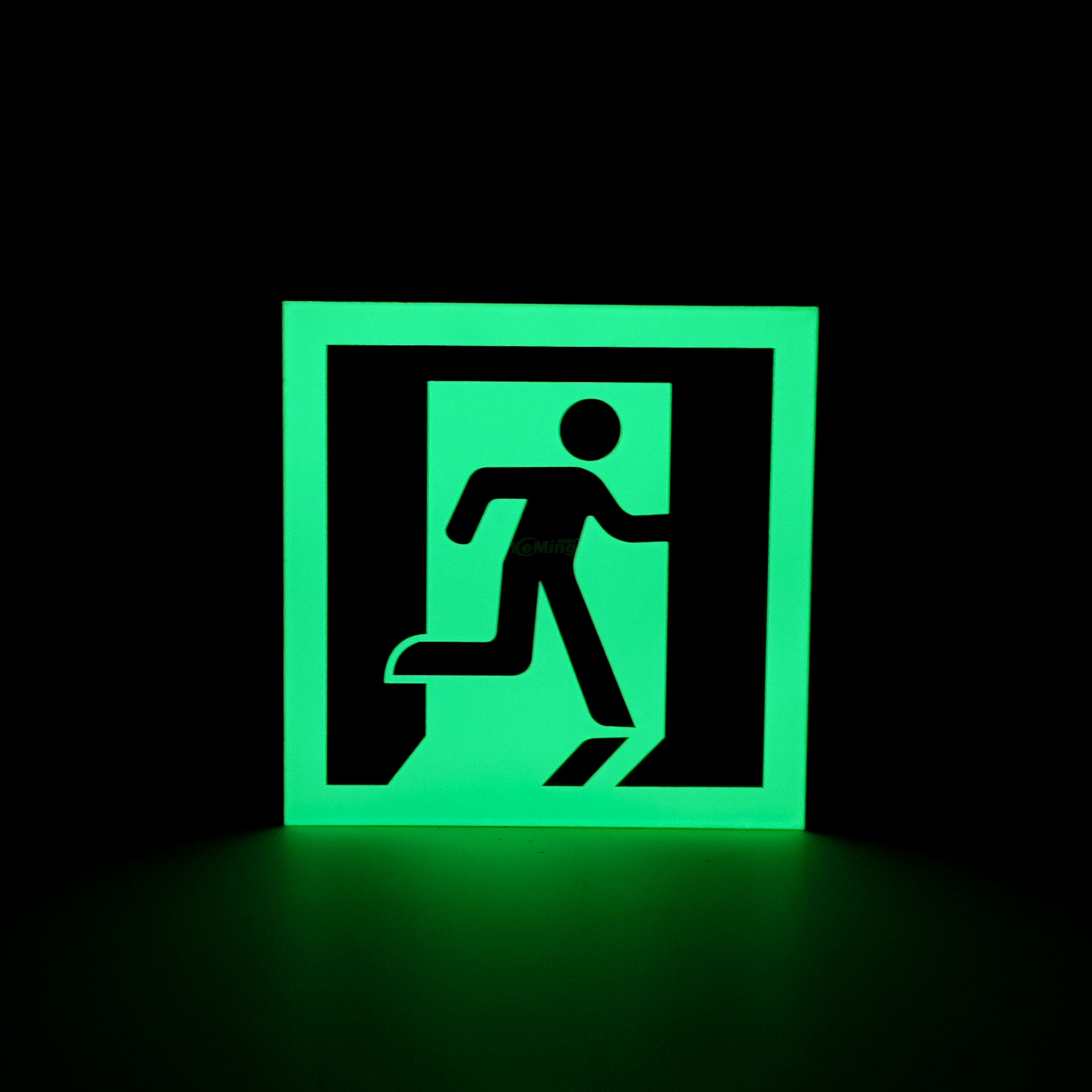 China Supplier Running Man Exit Sign Photoluminescent Sign