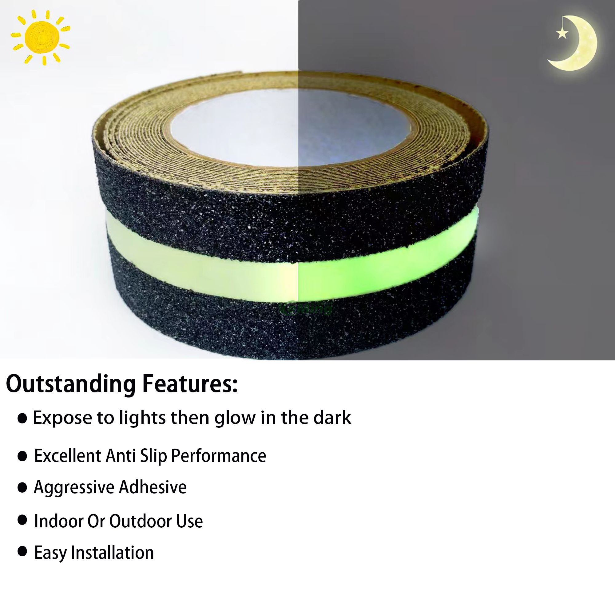 Wholesale Glow in The Dark Anti Slip Tape Luminescent Tape