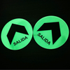 Diameter 200 Glow In The Dark floor Exit signs round Graphic Design Photoluminescent glass glow floor signs without power