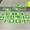 Glow in the dark fire exit sign sticker emergency luminous warning sign photoluminescent fire evacuation sign