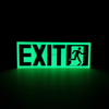 Custom Self Luminous Exit Sign Green Photoluminescent Exit Signs