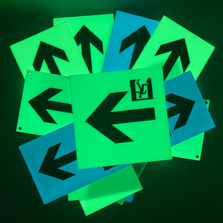 photoluminescent pigment, photoluminescent sign, glow in the dark ...