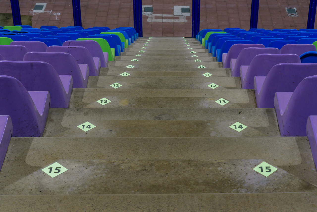 photoluminescent floor sign