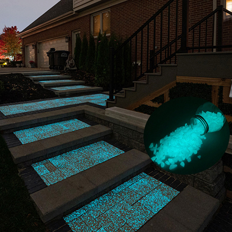glow in the dark stones for walkways