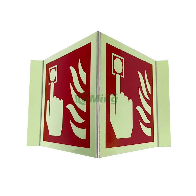 Oem High Quality Photoluminescent Fire Alarm Sign