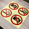 Custom Design Pvc No Photography Glow in the Dark No Video Recording Sign Warning Sign