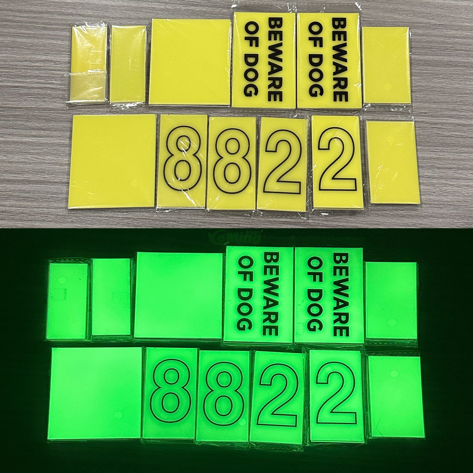 Super Glow in the Dark House Numbers Glow Beware Of Dog Sign Photoluminescent Signs Suppliers