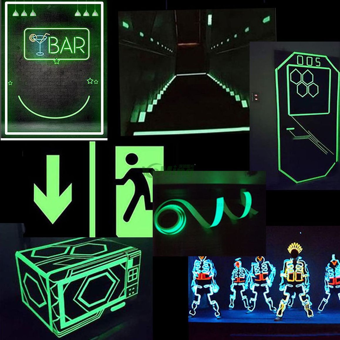 Glow in Dark Roll Tape Wholesales Photoluminescent Tape Glowing Tape