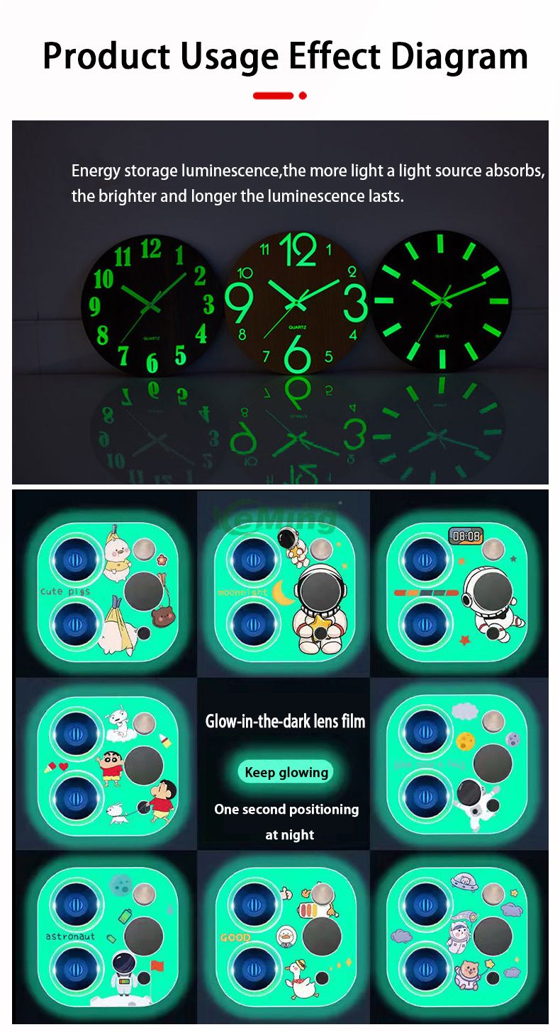 Blue Green Glow in The Dark Vinyl Photoluminescent Film Vinyl for Exit Sign