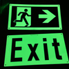Emergency Photoluminescent Exit Sign Warning Signage Green exit sign Glow in the dark for Business,School,Office