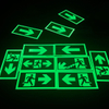 Glow in the dark fire exit sign sticker emergency luminous warning sign photoluminescent fire evacuation sign