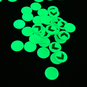 Diameter 40mm Exit Floor Signs Glow In The Dark Safety Exit Arrow Down Floor Signs photoluminescent
