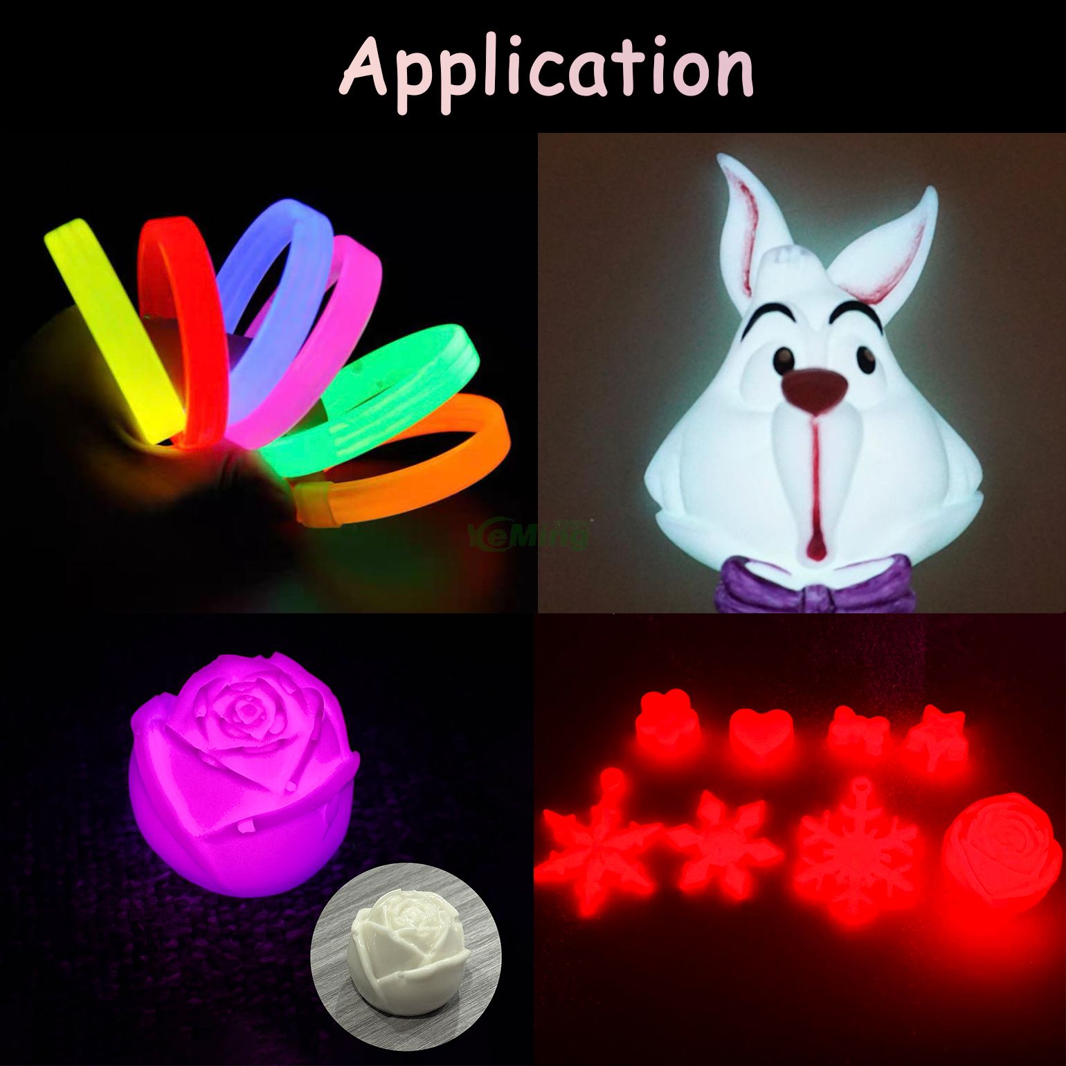 Factory Supplier White Glow in The Dark Powder Luminous Pigment— Particle Size：<35um