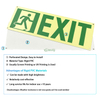 Photoluminescent sign manufacturer safety photoluminescent running man exit sign hangable self-luminous exit sign