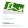 Customized Photoluminescent Signage Arrow Right Left Sign Luminescent Fire Emergency Sign