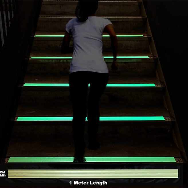 photoluminescent stair nosing