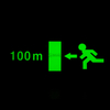 Pedestrian Emergency Exit Distance Marking Signage Tunnel Photoluminescent Signs for Warning Signs