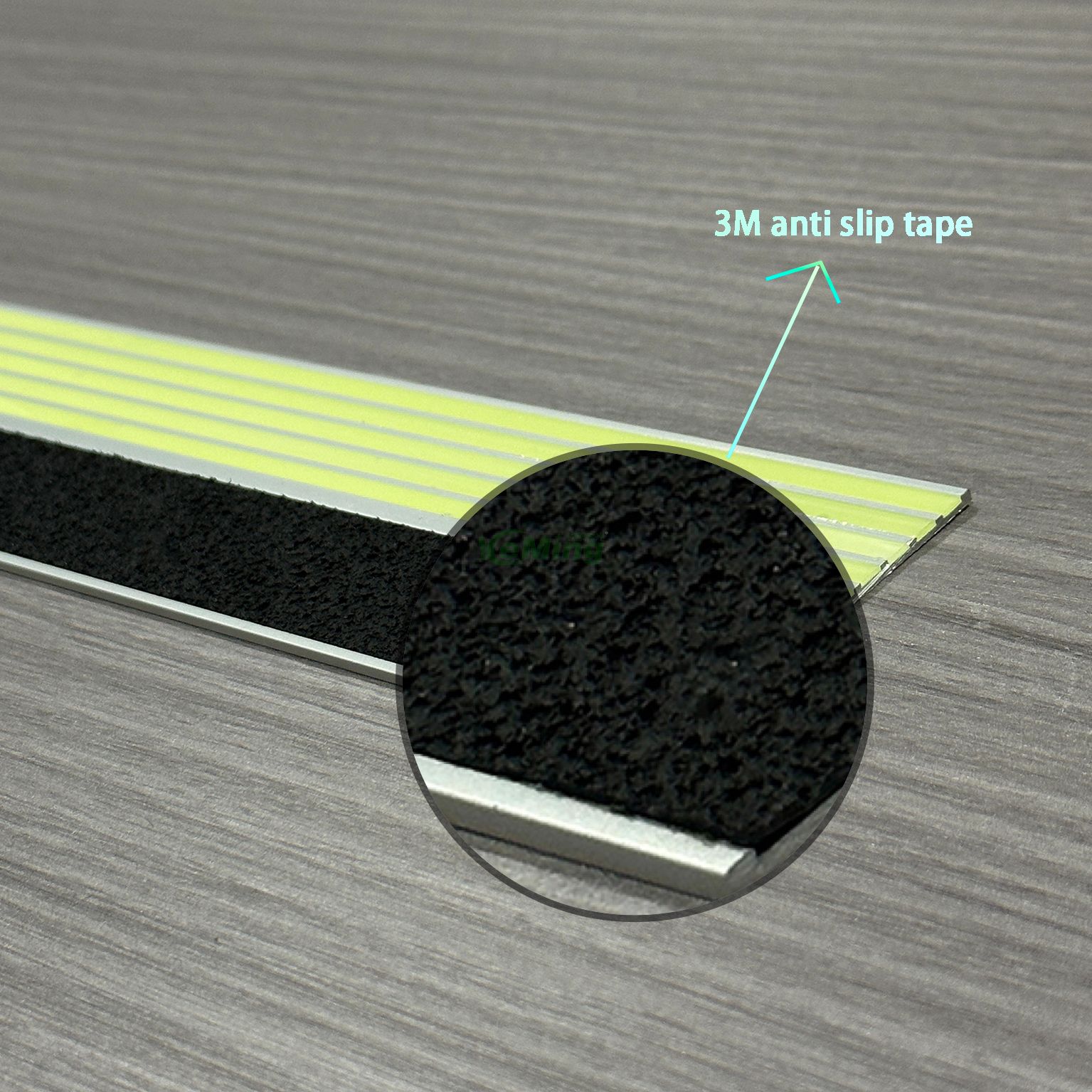Black Aluminum Stair Nosing Glow in The Dark Strips for Stairs 