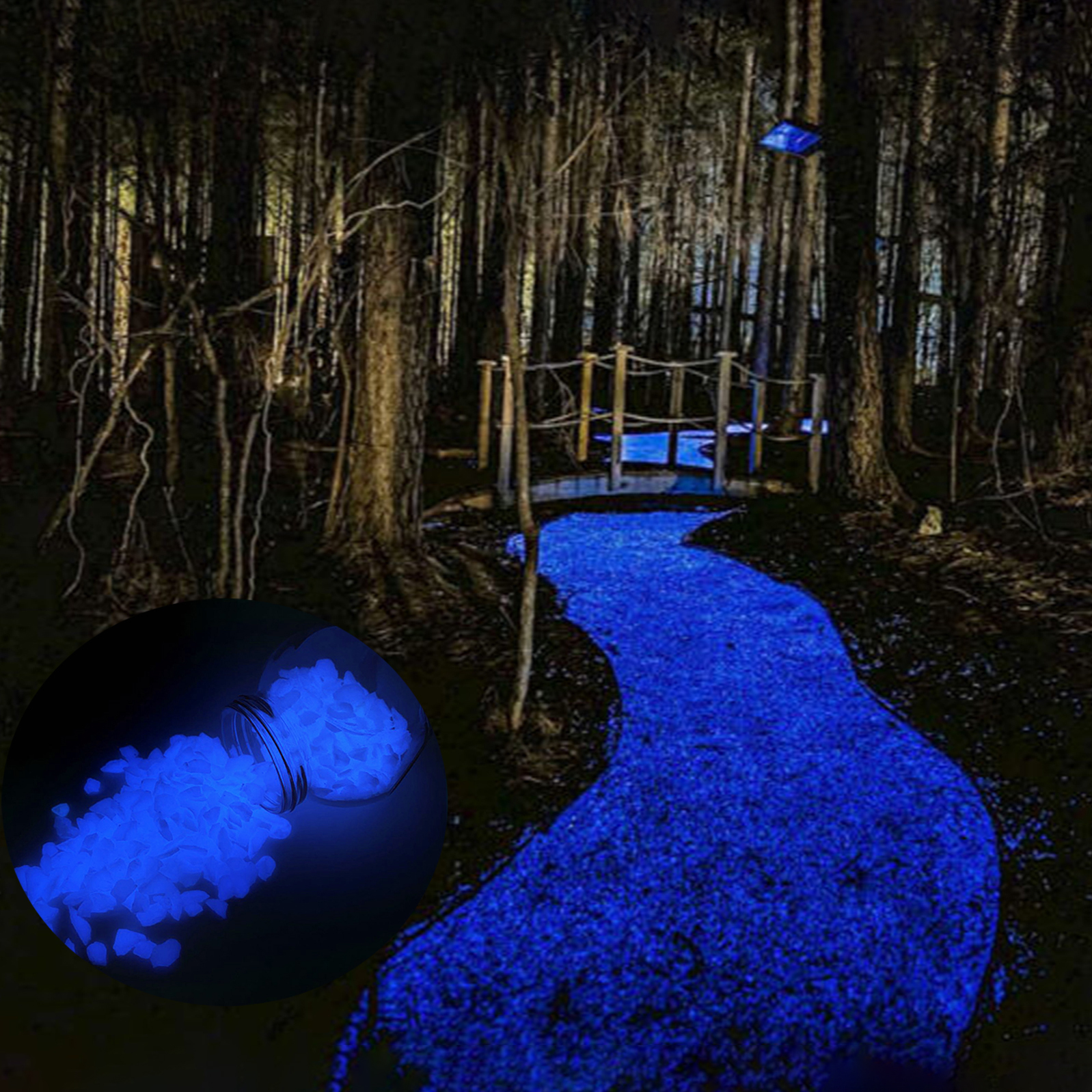 glow in the dark garden pebbles