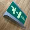 Pedestrian Emergency Exit Distance Marking Signage Tunnel Photoluminescent Signs for Warning Signs