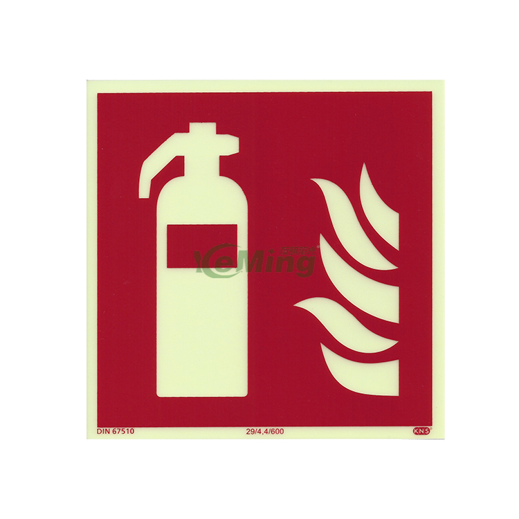 Wholesale Custom Fire Extinguisher Signs Glow in The Dark 