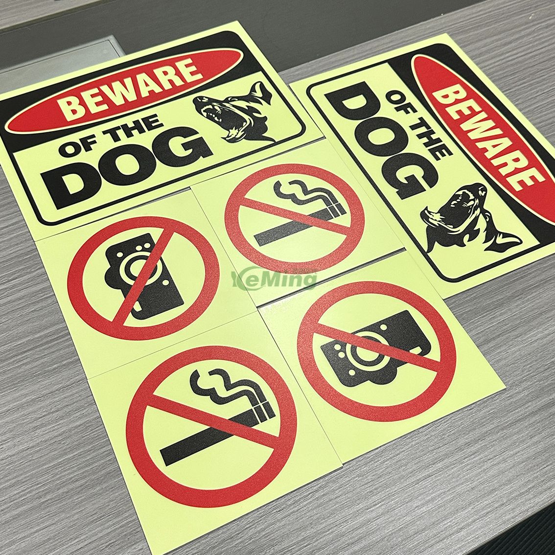 Self-Adhesive PVC No Photography Sign Safety Warning Sign Photoluminescent No Photography Sign No Smoking Sign 