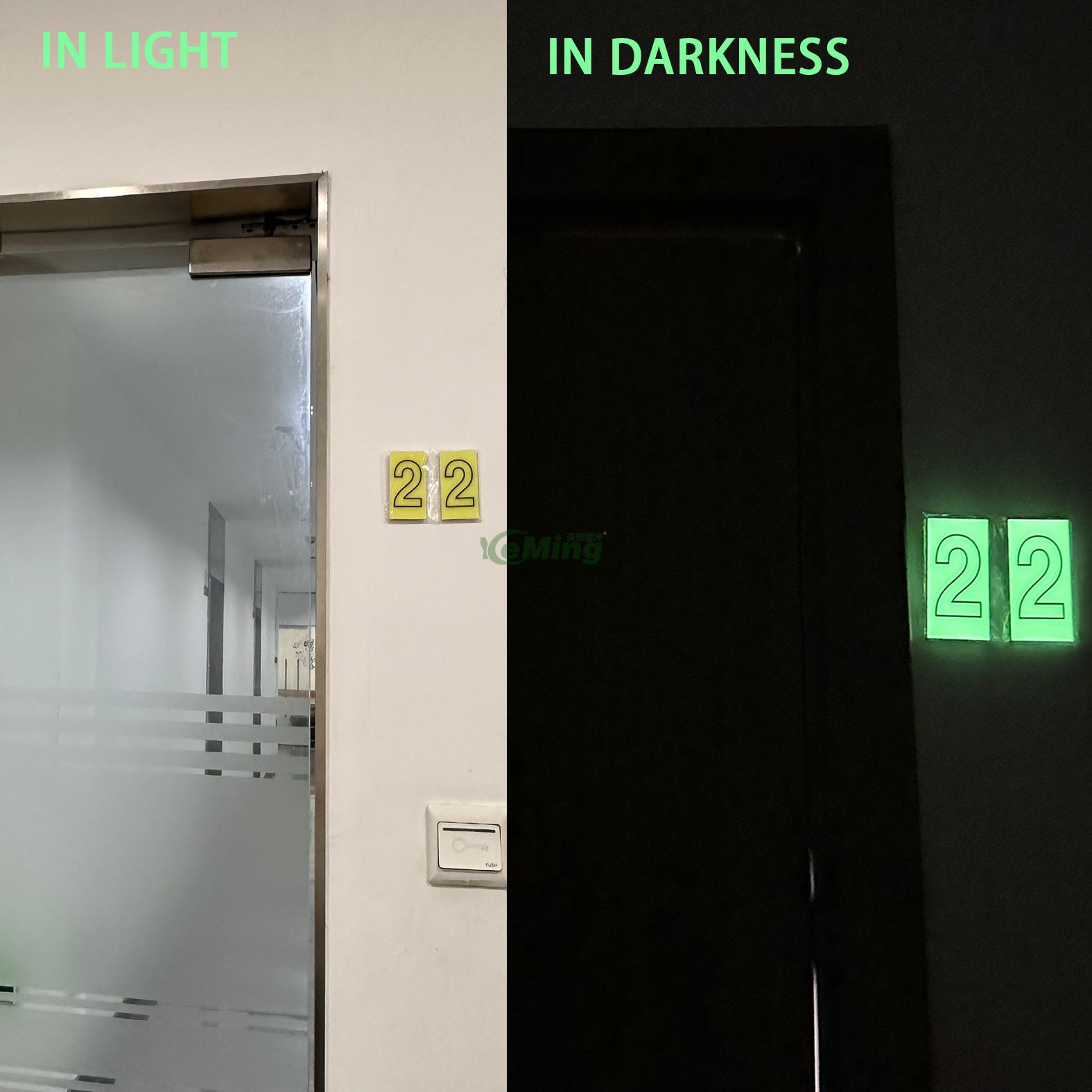 Super Glow in the Dark House Numbers Glow Beware Of Dog Sign Photoluminescent Signs Suppliers