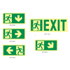 Photoluminescent Evacuation Exit Signs Luminous Exit Sign Glow In The Dark Safety Signs