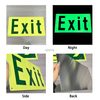 Emergency Photoluminescent Exit Sign Warning Signage Green exit sign Glow in the dark for Business,School,Office