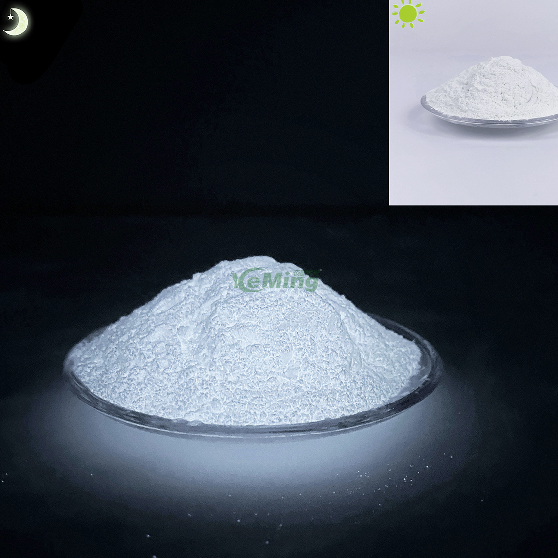  Wholesale glow white phosphor powder white long last water-proof glow white glow in the dark powder 