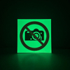 Custom Design Pvc No Photography Glow in the Dark No Video Recording Sign Warning Sign