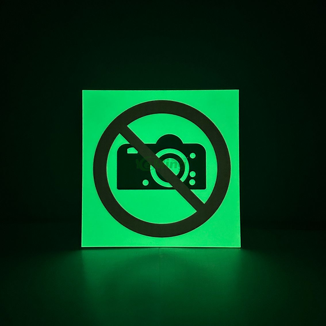 Custom Design Pvc No Photography Glow in the Dark No Video Recording Sign Warning Sign