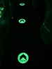 Diameter 40mm Exit Floor Signs Glow In The Dark Safety Exit Arrow Down Floor Signs photoluminescent