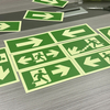 Customized Photoluminescent Signage Arrow Right Left Sign Luminescent Fire Emergency Sign