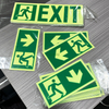 Photoluminescent Evacuation Exit Signs Luminous Exit Sign Glow In The Dark Safety Signs