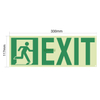 Photoluminescent sign manufacturer safety photoluminescent running man exit sign hangable self-luminous exit sign