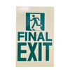Custom Self Luminous Exit Sign Green Photoluminescent Exit Signs