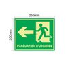 Self-luminous Emergency Evacuation Signs Warning Signs Directional Guide Board Safety Photoluminescent Exit Signage