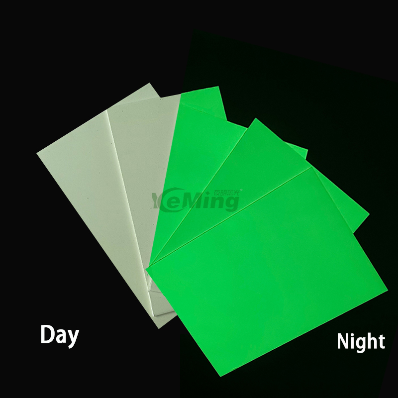 Printable Glow in The Dark Pvc Rigid Sheet Photoluminescent Acrylic Sheet for Exit Signs