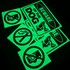 Glow in The Dark Beware of The Dog Warning Sign Photoluminescent Warning Dog Sign