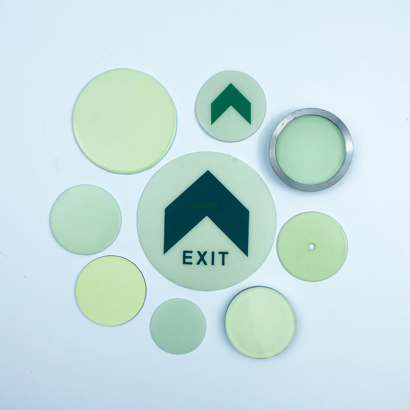 High Brightness Photoluminescent arrow signs for floor