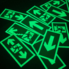 Glow in the dark fire exit sign sticker emergency luminous warning sign photoluminescent fire evacuation sign